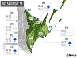 2018年07月01日の道東の実況天気