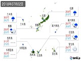 2018年07月02日の沖縄県の実況天気