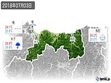 2018年07月03日の鳥取県の実況天気