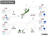 2018年07月04日の沖縄県の実況天気