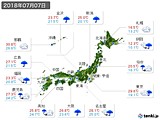 実況天気(2018年07月07日)