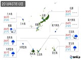 2018年07月10日の沖縄県の実況天気