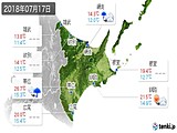 2018年07月17日の道東の実況天気