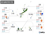 2018年07月17日の沖縄県の実況天気