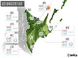 2018年07月18日の道東の実況天気