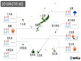 2018年07月18日の沖縄県の実況天気