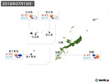 2018年07月19日の沖縄地方の実況天気