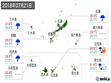 2018年07月21日の沖縄県の実況天気