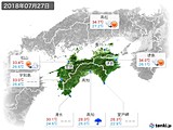 2018年07月27日の四国地方の実況天気