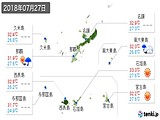 2018年07月27日の沖縄県の実況天気