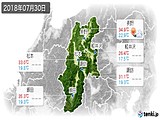 2018年07月30日の長野県の実況天気