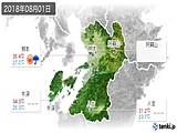 2018年08月01日の熊本県の実況天気