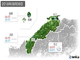 2018年08月06日の島根県の実況天気