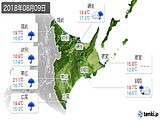2018年08月09日の道東の実況天気
