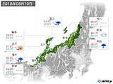 2018年08月10日の北陸地方の実況天気