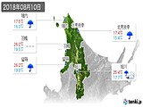 2018年08月10日の道北の実況天気