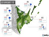 2018年08月11日の道東の実況天気