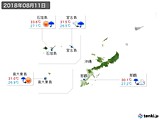 実況天気(2018年08月11日)