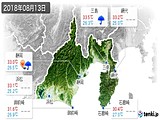 実況天気(2018年08月13日)