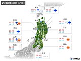 2018年08月17日の東北地方の実況天気