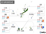 2018年08月24日の沖縄県の実況天気