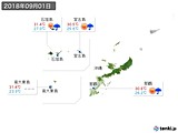 実況天気(2018年09月01日)