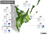 2018年09月04日の道東の実況天気
