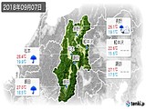 2018年09月07日の長野県の実況天気