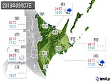 2018年09月07日の道東の実況天気