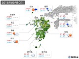 2018年09月10日の九州地方の実況天気