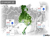 2018年09月13日の兵庫県の実況天気