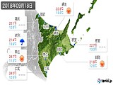2018年09月18日の道東の実況天気