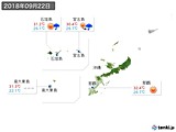 2018年09月22日の沖縄地方の実況天気