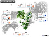 2018年10月05日の近畿地方の実況天気