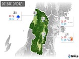 2018年10月07日の山形県の実況天気