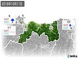 2018年10月11日の鳥取県の実況天気