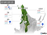 実況天気(2018年10月12日)