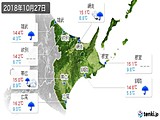 2018年10月27日の道東の実況天気