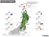 実況天気(2018年11月04日)