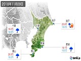 2018年11月09日の千葉県の実況天気