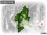 2018年11月10日の群馬県の実況天気