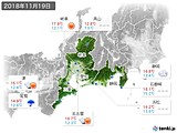 実況天気(2018年11月19日)