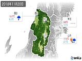 2018年11月20日の山形県の実況天気