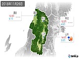 2018年11月26日の山形県の実況天気