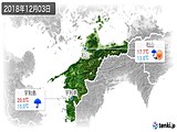 2018年12月03日の愛媛県の実況天気