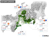 2018年12月05日の東海地方の実況天気