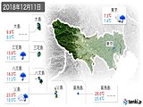 2018年12月11日の東京都の実況天気