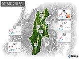 2018年12月15日の長野県の実況天気