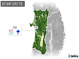 2018年12月17日の秋田県の実況天気