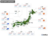 実況天気(2018年12月20日)